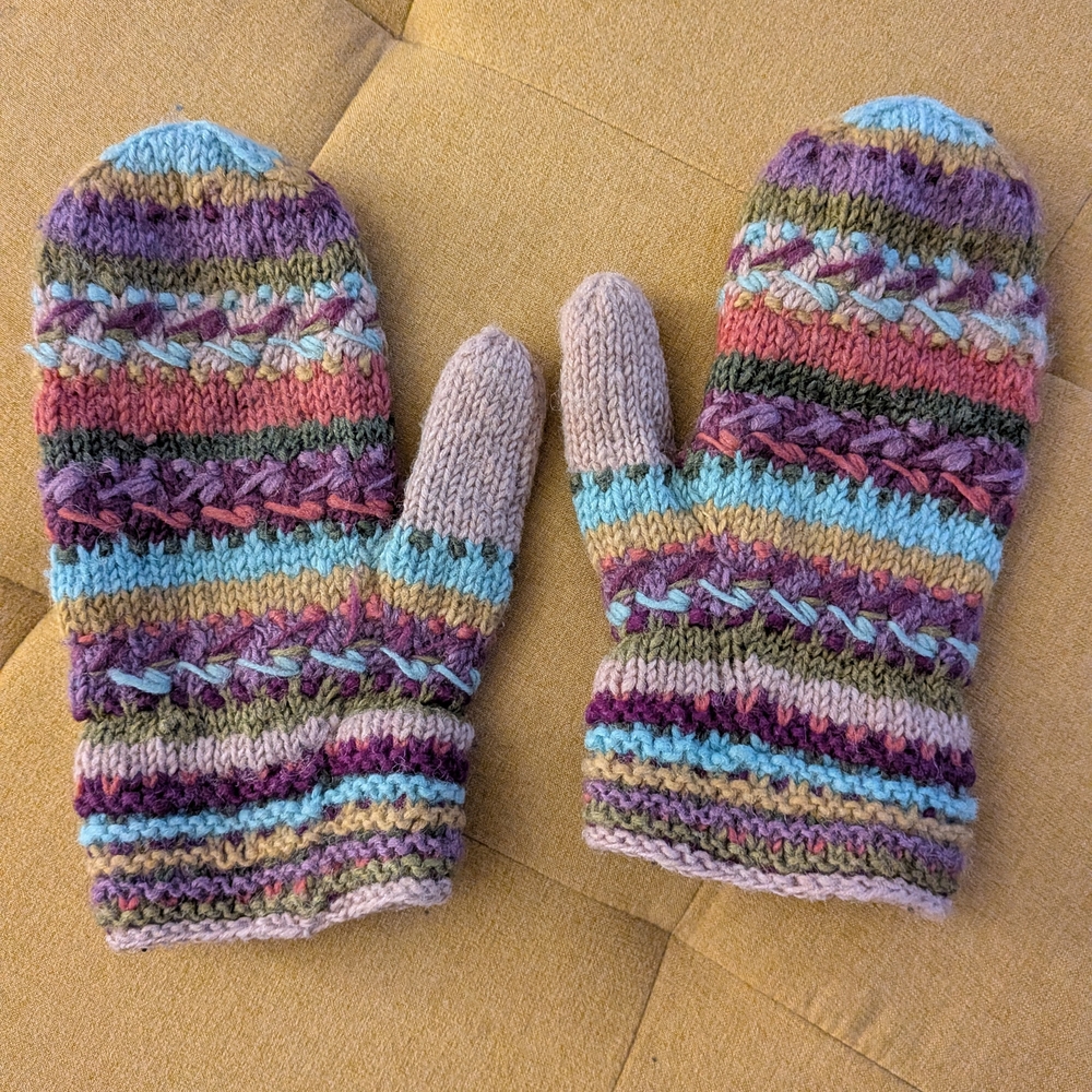 Colorful Knit Mittens